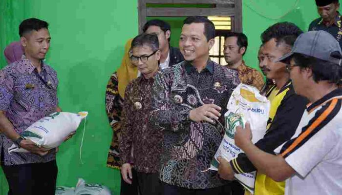 Bupati Pringsewu Tinjau Penyaluran Bantuan Pangan Di Dua Pekon